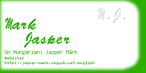 mark jasper business card